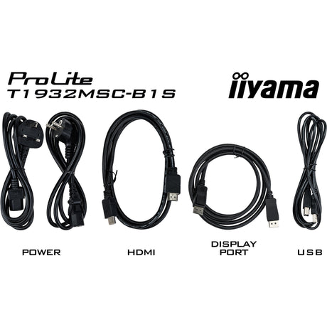 Monitor touchscreen Iiyama prolite t1932msc-b1s 19 (nero, hdmi, displayport, vga)