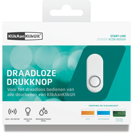 Klikaanklikuit acdb-8000a - campanello senza fili - bianco