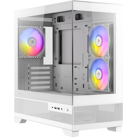 Custodia mini tower Antec cx500m argb (bianco | 2x USB-A | 1x USB-C | vetro temperato)