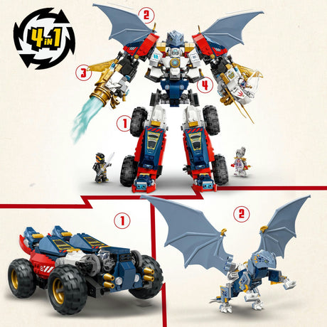 Lego Ninjago 71834 Il mech ultra combo di Zane
