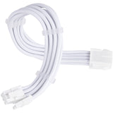 Silverstone sst-pp07e-pci8w-v2, cavo prolunga pcie 8pin (6+2) (bianco, 30 centimetri)