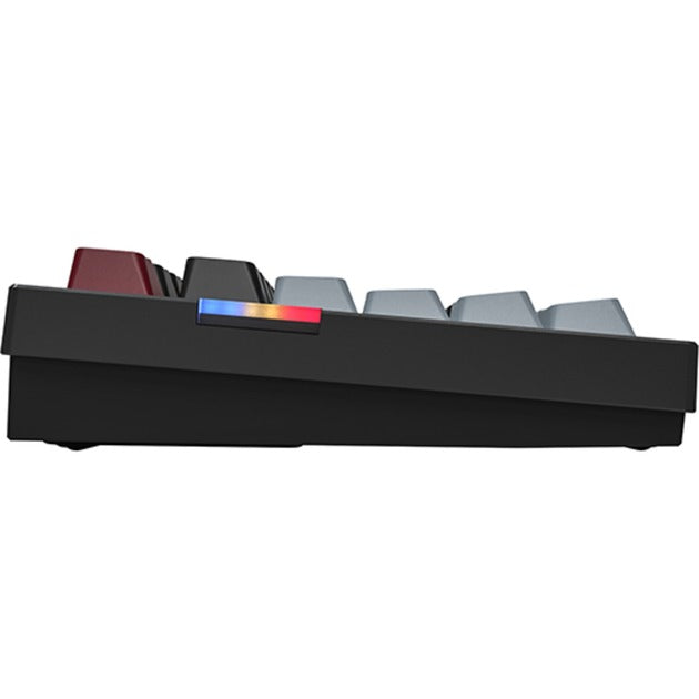Tastiera meccanica Montech mkey pro dark rgb (nera, layout us (qwerty), gateron g pro marrone, 75%, hot-swapable, rgb, double-shot pbt, usb-c | 2.4 ghz | bluetooth 5.2)