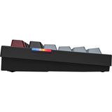 Tastiera meccanica Montech mkey pro dark rgb (nera, layout us (qwerty), gateron g pro marrone, 75%, hot-swapable, rgb, double-shot pbt, usb-c | 2.4 ghz | bluetooth 5.2)