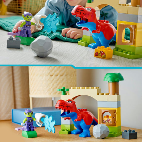 Lego Duplo 10463 Dinosauro Spidey Rex contro il folletto verde