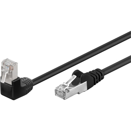 Cavo patch Goobay cat 5e 90° f utp 1m (nero)