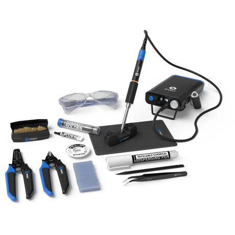 Saldatore Ifixit fixhub power series kit di strumenti per saldatura (nero blu, 100 watt, USB-C, stazione di alimentazione)