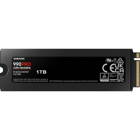 SSD Samsung 990 pro dissipatore di calore da 1 TB (PCIe 4.0 x4, NVMe 2, M.2 2280, LED RGB)