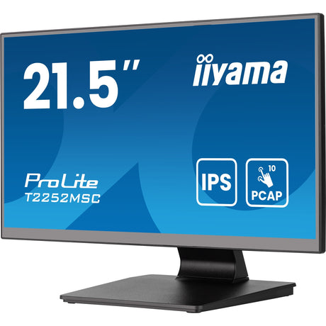Monitor touchscreen Iiyama prolite t2252msc-b2ag 21,5 (nero, HDMI, porta display, 2x USB-A, USB-B)