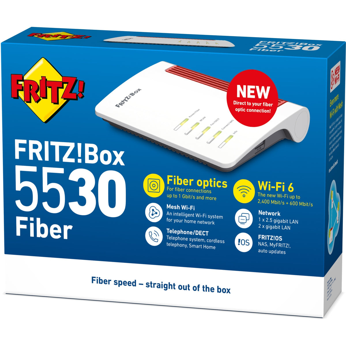 Fritz! box 5530 router fibra xgs-pon (bianco)