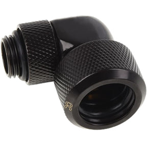 Alphacool eiszapfen raccordo a compressione per tubo rigido da 16 mm girevole a 90° attacco G1 4 (nero, zigrinato, nero profondo)