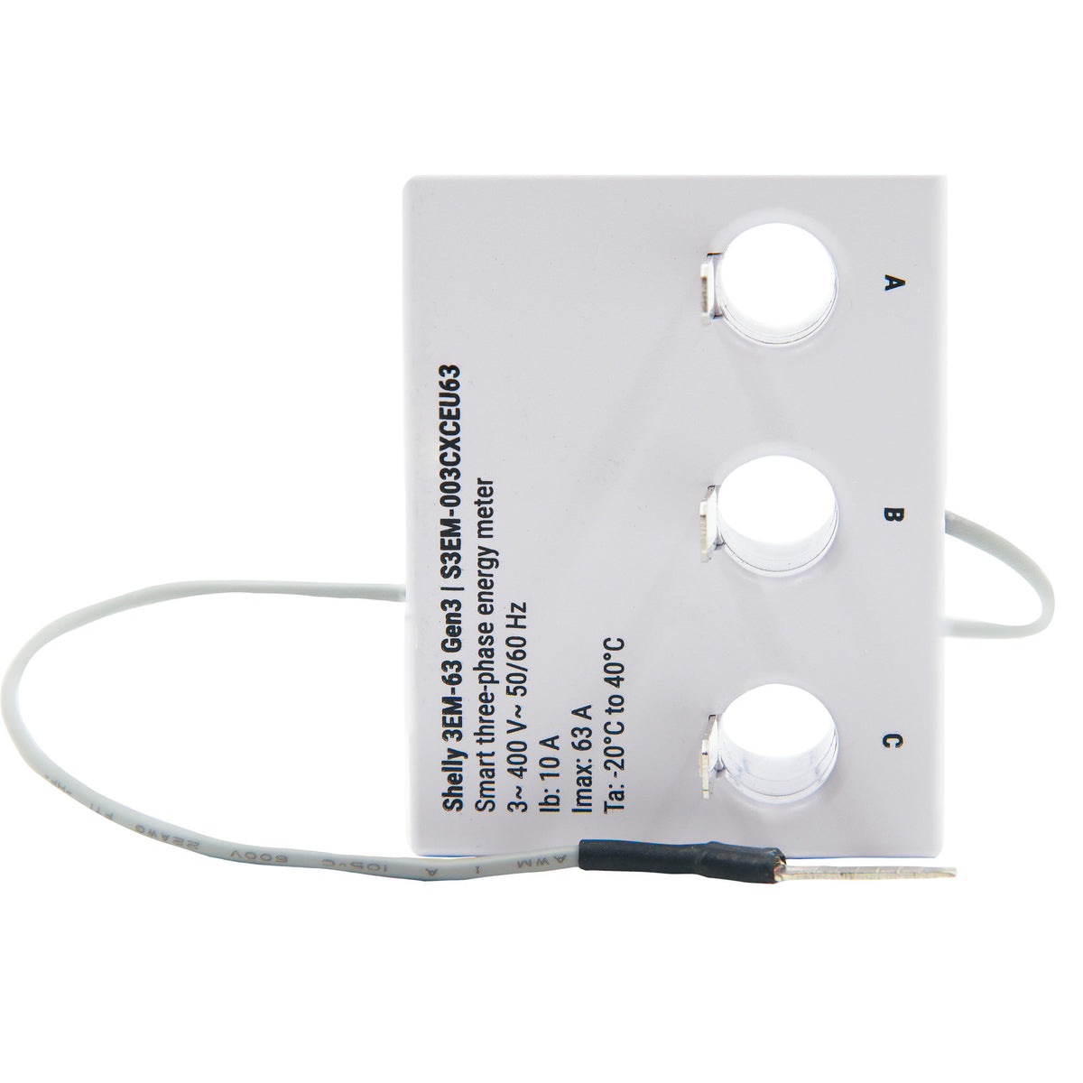 Dispositivo di misurazione Shelly 3em 63t gen3 (bianco)