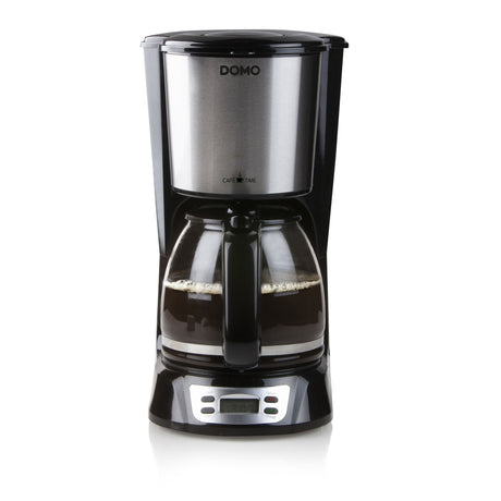Caffettiera Domo con timer e display macchina per caffè filtro do708k (nera, 1,5 litri)