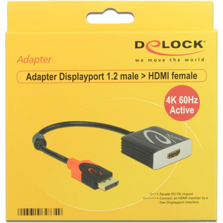 Delock adattatore displayport 1.2 > hdmi 4k 60 hz attivo (62734)