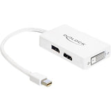 Delock Adattatore da mini displayport a displayport hdmi dvi (bianco)