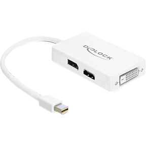 Delock Adattatore da mini displayport a displayport hdmi dvi (bianco)
