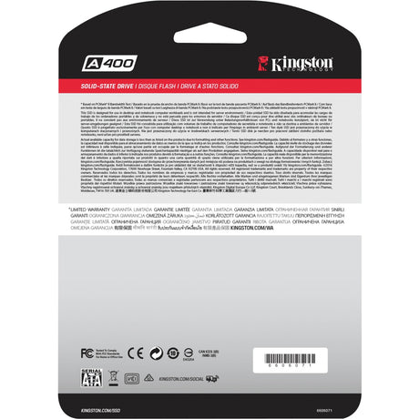 SSD Kingston a400 da 480 GB (sa400s37 480 g, sata 600)