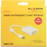 Delock mini displayport > adattatore dvi (bianco, 0,2 metri, 4k)