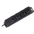 Presa da esterno Brennerstuhl ip44 a 4 vie (presa per l'uso in cantiere e per uso esterno permanente, cavo da 2 m)