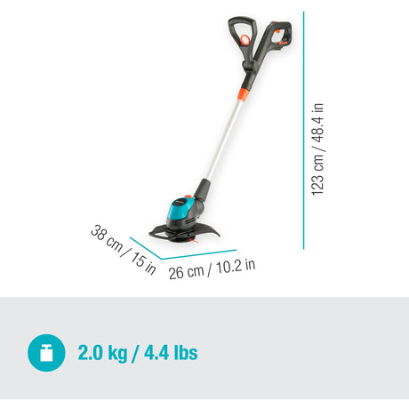 Tagliaerba singolo Gardena easycut 23 18v p4a (grigio turchese, 14700-55, batteria non inclusa)