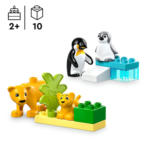 Lego Duplo Town 10442 famiglie di animali selvatici: pinguini e leoni
