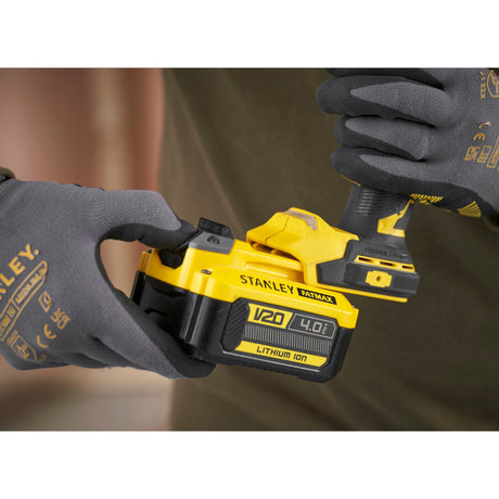 Avvitatore a percussione brushless Stanley fatmax v20 18v (giallo nero, batteria e caricabatterie non inclusi)