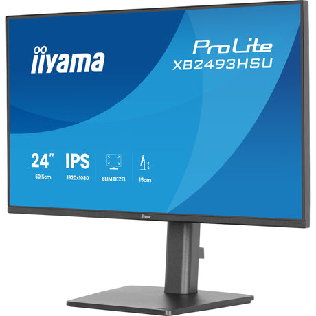 Monitor Iiyama prolite xb2493hsu-b1 23,8 (nero (opaco), 120 Hz, HDMI, porta display, USB, audio)