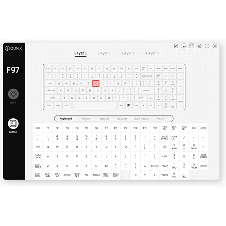 Tastiera meccanica wireless Iqunix f97 happy ape (marrone, layout us (qwerty), gateron marrone, 96%, led rgb, sostituibile a caldo, pbt, 2.4ghz | bluetooth 5.1 | usb-c)