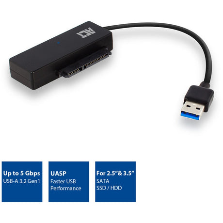 Act Connectivity Cavo adattatore USB 3.2 Gen1 a 2.5 SATA da 3,5 pollici per SSD HDD (nero, USB 3.2 (5 Gbit s))