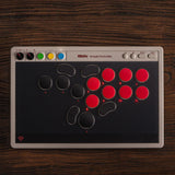 Controller arcade 8bitdo (grigio rosso, usb bluetooth 2,4 ghz, nintendo switch 1+2, pc)