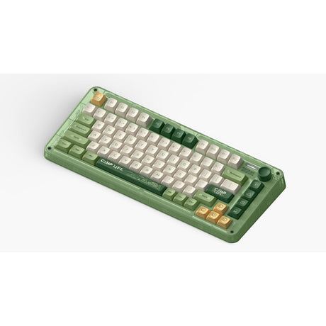 Tastiera meccanica wireless da campeggio Iqunix zx75 (verde, layout us (qwerty), cherry mx silent red, 75%, led rgb, hot-swapable, double-shot pbt, 2.4ghz | bluetooth 5.1 | usb-c)