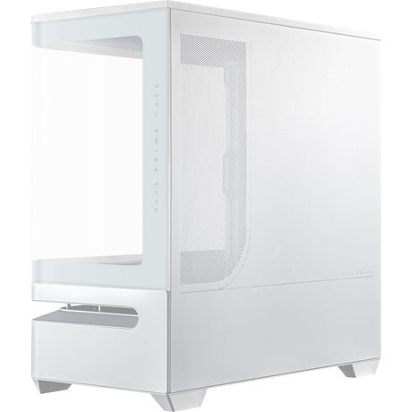 Custodia Midi Tower Asus Prime Ap202 (Bianco | 2x USB-A | 1x USB-C | RGB | Vetro temperato)