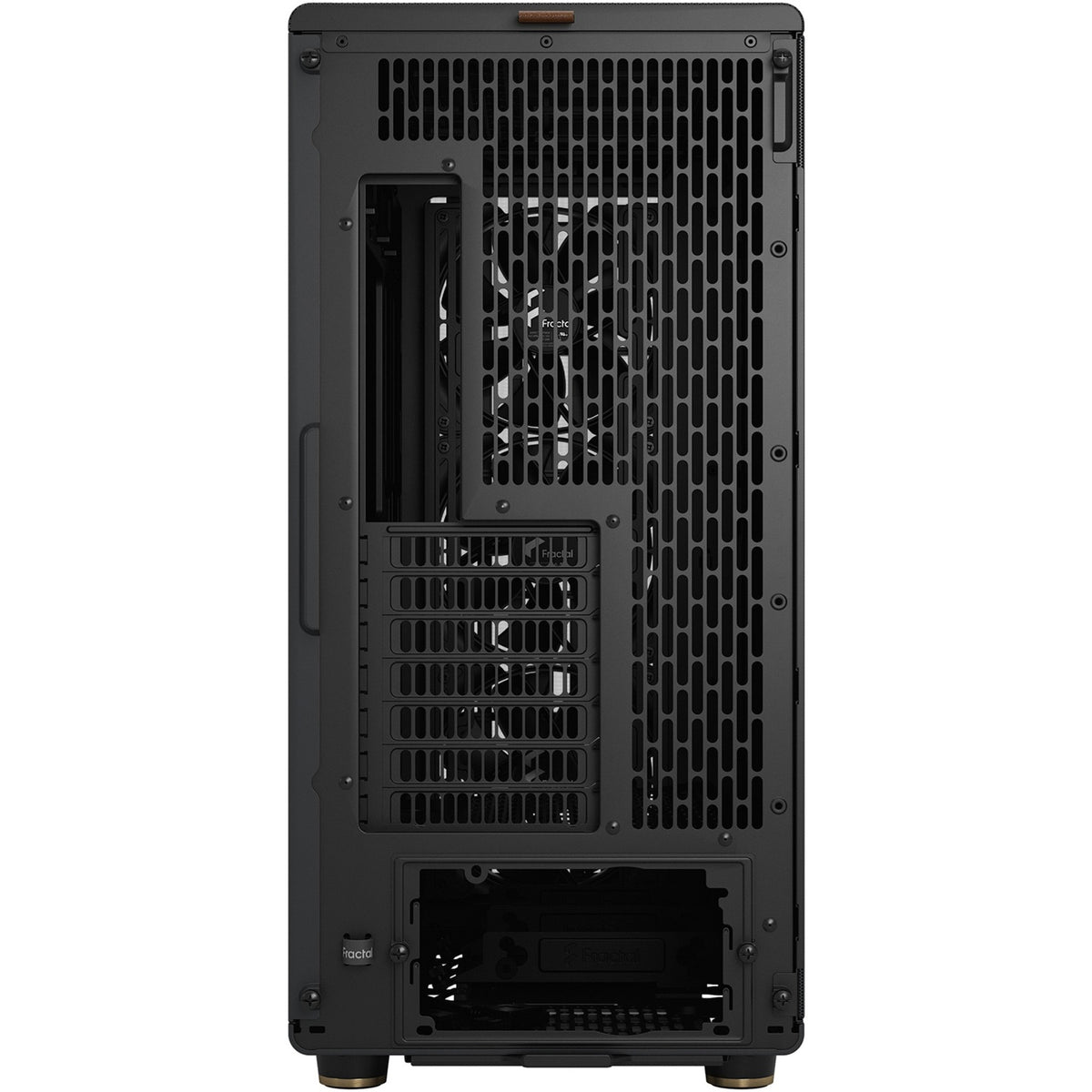 Custodia midi tower north xl dal design frattale (colore legno nero | 2x USB-A | 1x USB-C)