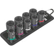 Wera belt c impattore 1 set di bussole, 1 chiave a bussola 2 (nera, 9 pezzi, per chiavi a percussione)