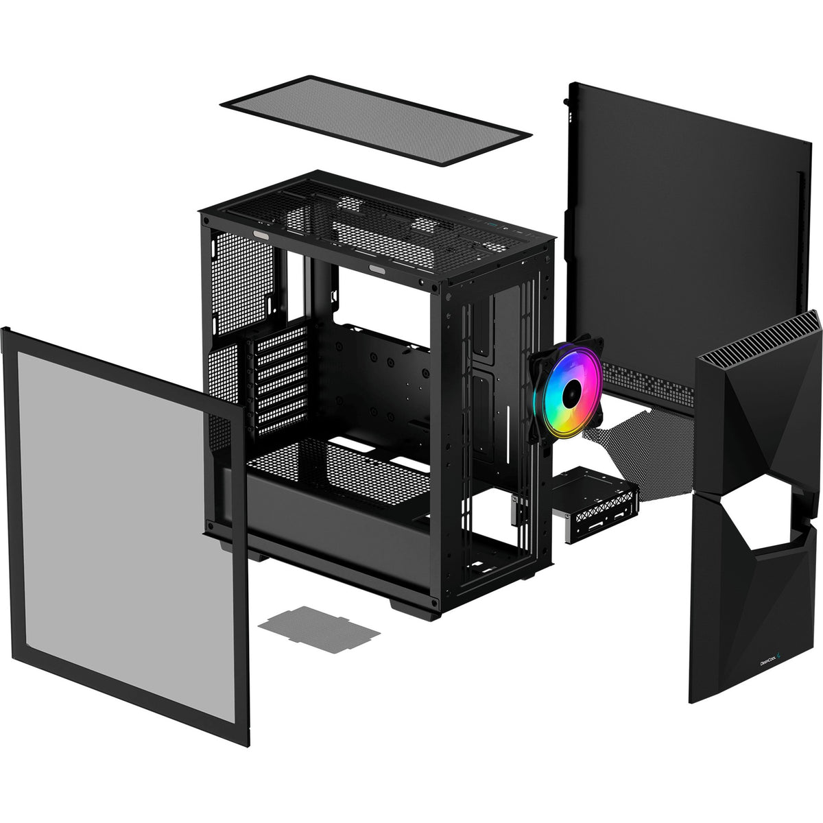 Custodia midi tower Deepcool Cyclops (nera | 1x USB-A | 1x USB-C | finestra)