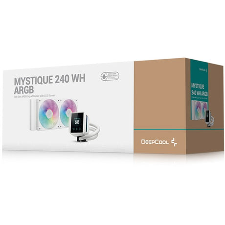 Raffreddamento ad acqua Deepcool mystique 240 argb (connettore ventola pwm bianco a 4 pin)