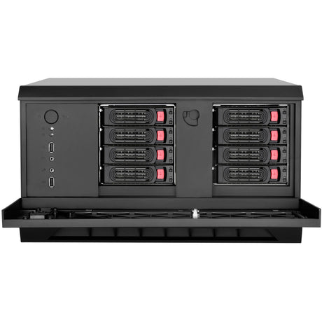 Alloggiamento rack Silverstone CS381b v1.1 (nero | 2x USB-A 3.2 (5 Gbit s) | 2x audio)
