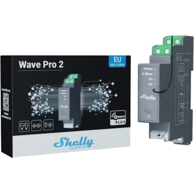 Relè Shelly qubino wave pro 2 (grigio)