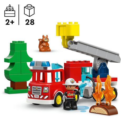 Lego Duplo Town 10473 camion dei pompieri con manichetta e vigile del fuoco