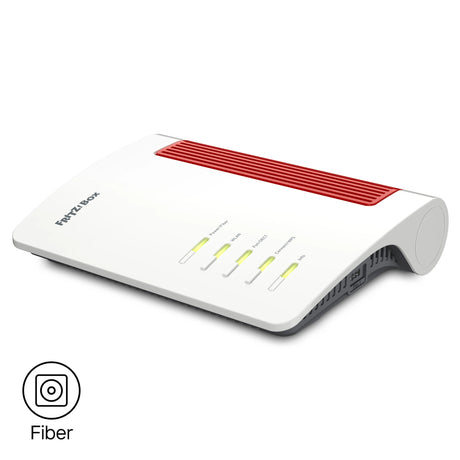 Fritz! router in fibra ottica internazionale box 5690 edition (bianco rosso, mesh wi-fi, 2,5 gbit s)