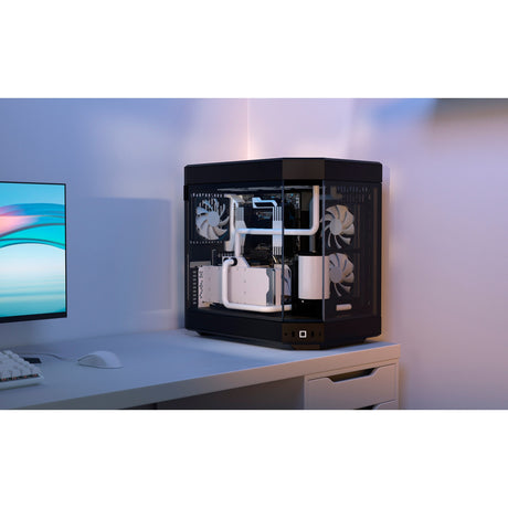 Custodia midi tower Hyte y60 (nera | 3x USB-A | vetro temperato)