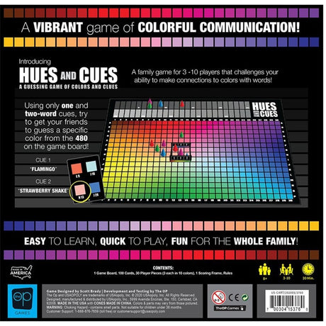 Gioco da tavolo Hues and Cues di European Player Network (inglese, 3 - 6 giocatori, 30 minuti, da 8 anni)