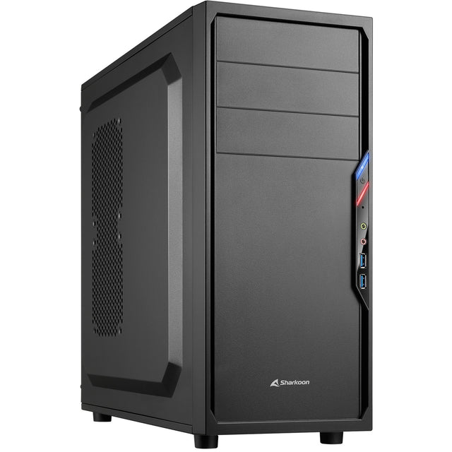 Custodia midi tower Sharkoon vs4-v (nera | 2x USB-A)