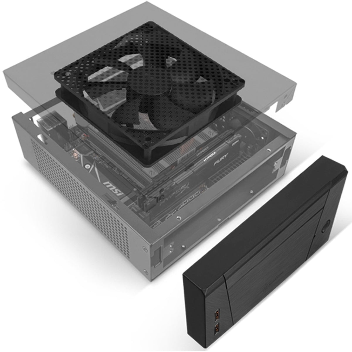 Custodia htpc Silverstone sst-ml10b (nera | 2x USB-A)