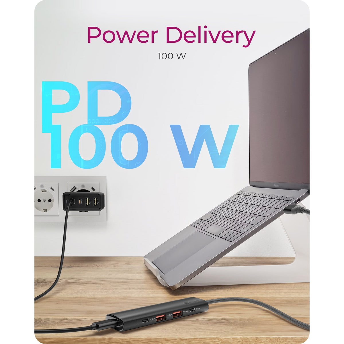 Hub USB Icy Box ib-hub1437-cpd (nero)