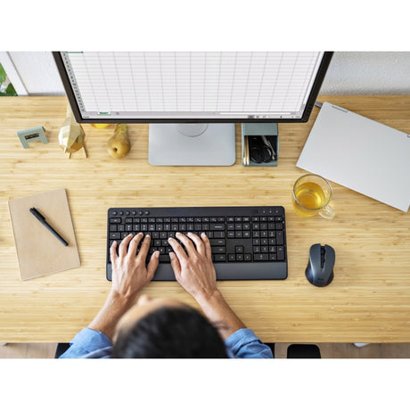 Trust trezo comfort set tastiera e mouse wireless set da tavolo (nero, layout americano (qwerty), 100%)