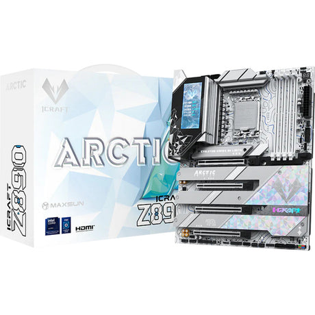 Scheda madre Maxsun MS-Icraft Z890 Arctic Socket 1851 (bianca, RAID, 2,5 GB-LAN, WLAN, BT, audio, ATX)