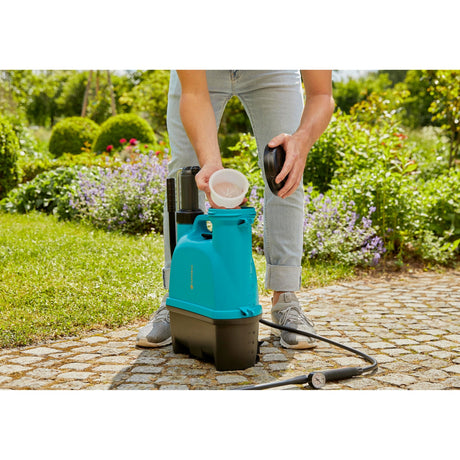 Gardena spruzzatore a zaino 12 l spruzzatore a pressione (grigio turchese, 11140-20)