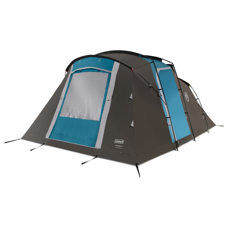 Tenda Coleman Vespucci 4 - tenda tunnel 4 persone - protezione solare UV Guard SPF50 - ventilazione - pavimento integrato - grigio blu