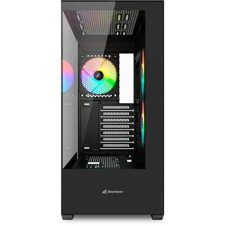 Custodia midi tower Sharkoon sk6 argb (nera | 2x usb-a | rgb | vetro temperato)
