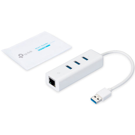 Tp-Link UE330 Hub USB 3 porte USB 3.0 + Gigabit LAN (Bianco)